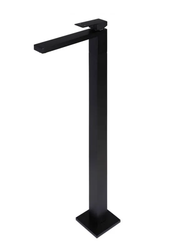 Meir | MATTE BLACK SQUARE FREESTANDING BATH MIXER