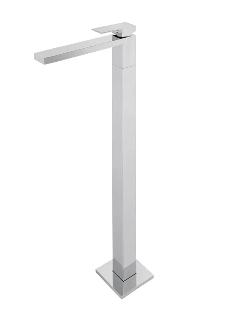 Meir | POLISHED CHROME SQUARE FREESTANDING BATH MIXER