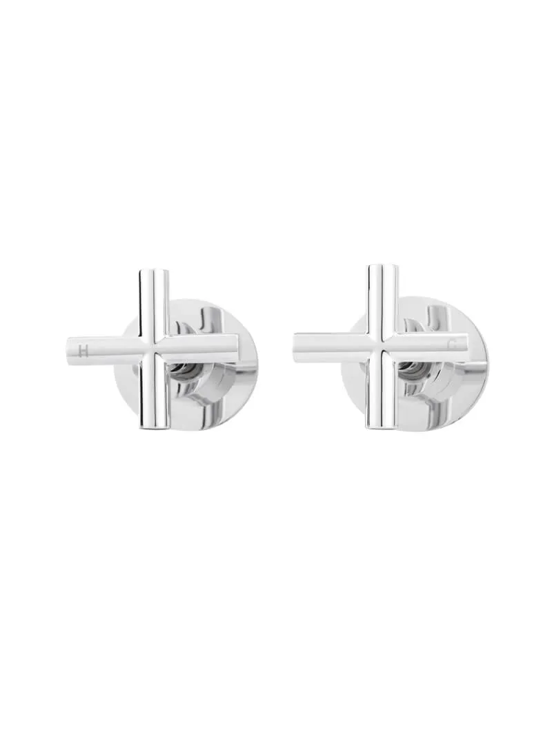 Meir | POLISHED CHROME ROUND JUMPER VALVE WALL TOP ASSEMBLIES