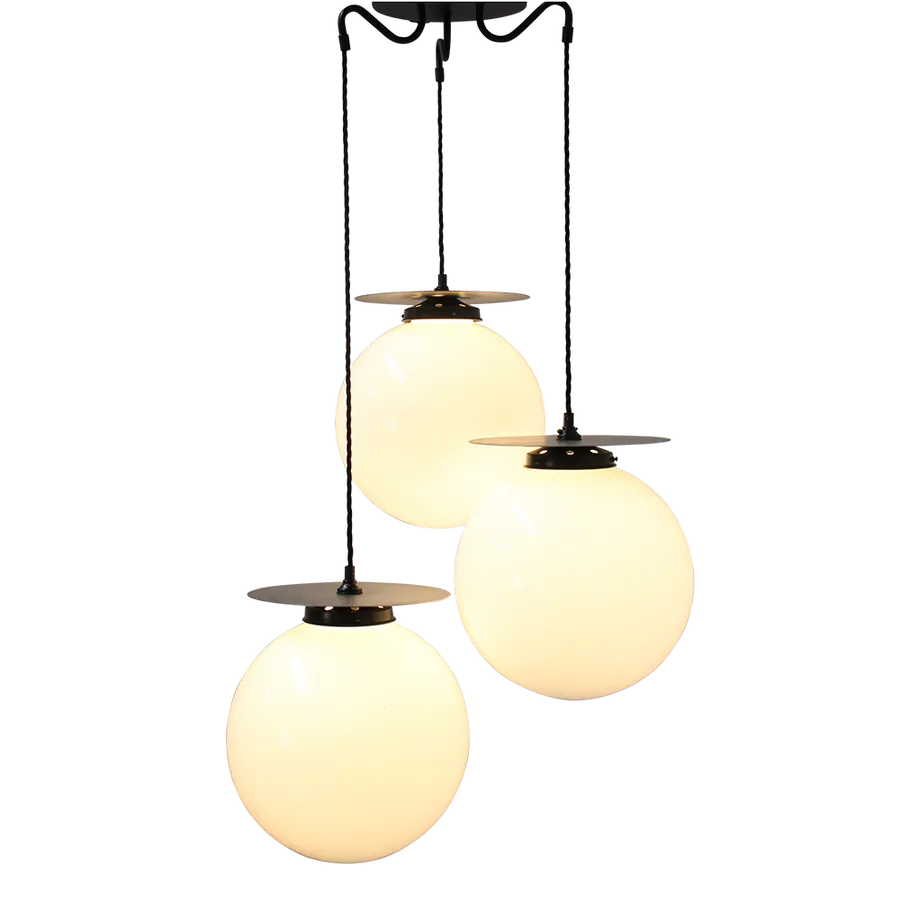 Glass Ball Disc Pendant Light
