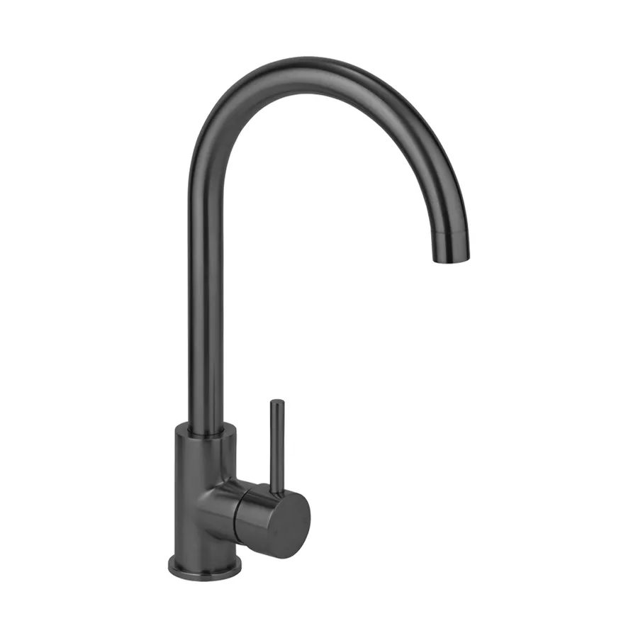 Gunmetal Gooseneck bathroom basin mixer