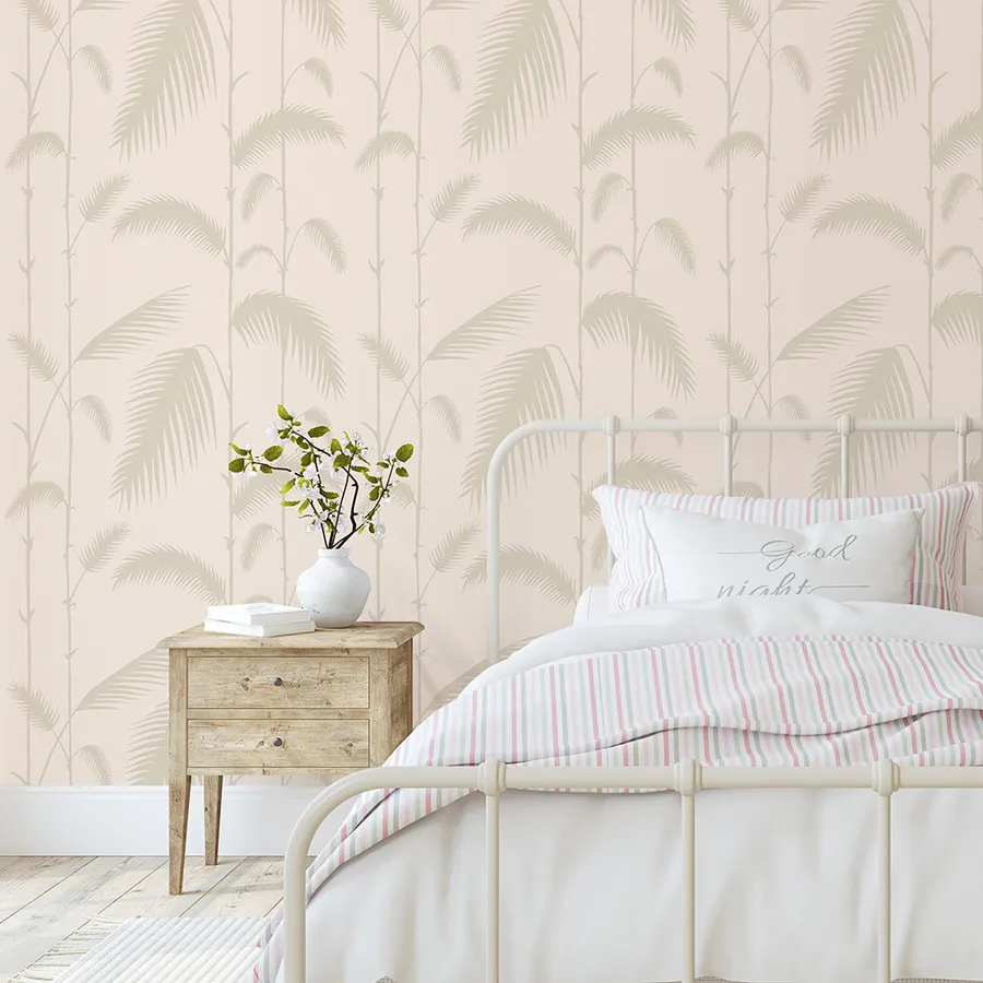Palm Reeds - Wheat & Blush removable wallpaper