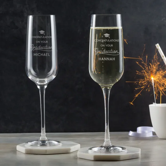 Personalised Graduation Champagne Flute