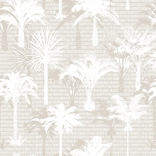 Beige Palms Removable Wallpaper