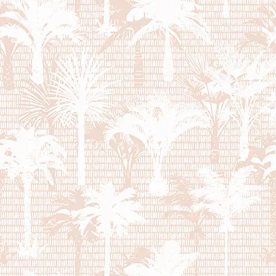 Peachy Palms Removable Wallpaper
