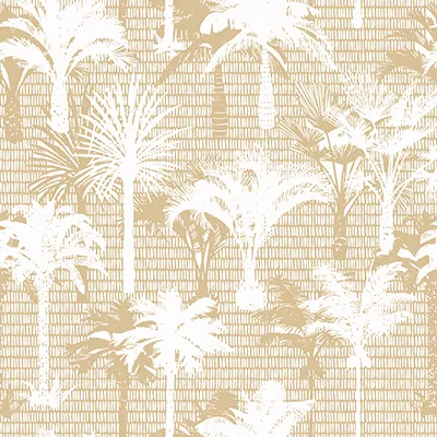 Mustard Palms Removable Wallpaper