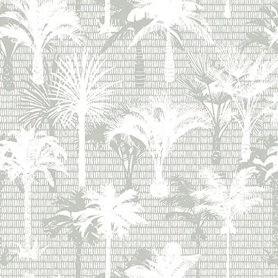 Pale Khaki Palms Removable Wallpaper