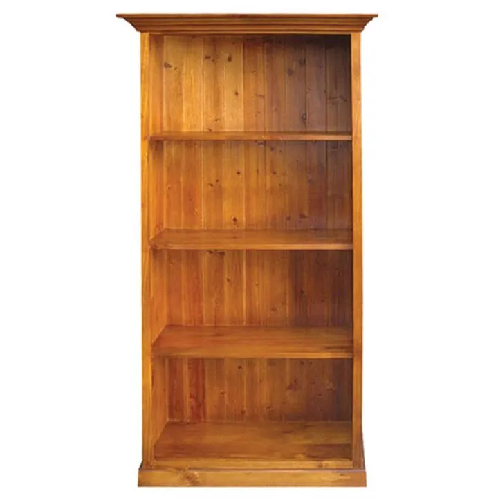 LA New Zealand Pine Timber Bookcase, 90cm, Blackwood