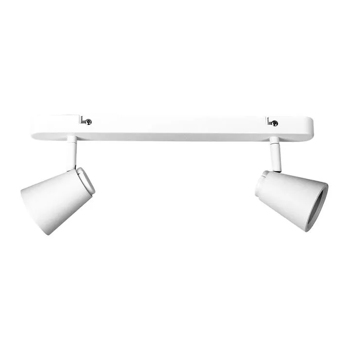 Zoom Commercial Grade Bar Spotlight, 2 Light, Textured White