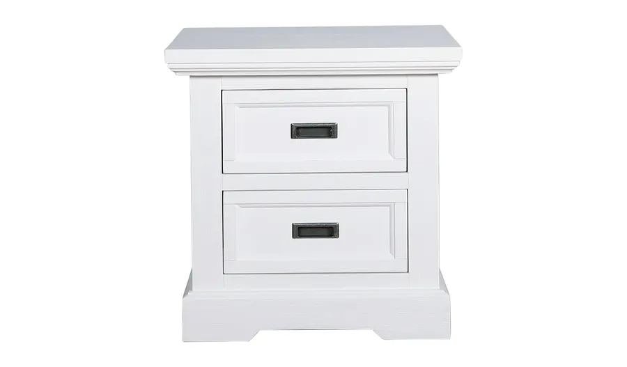 Hamptons Bedside Table 55cm in Acacia White