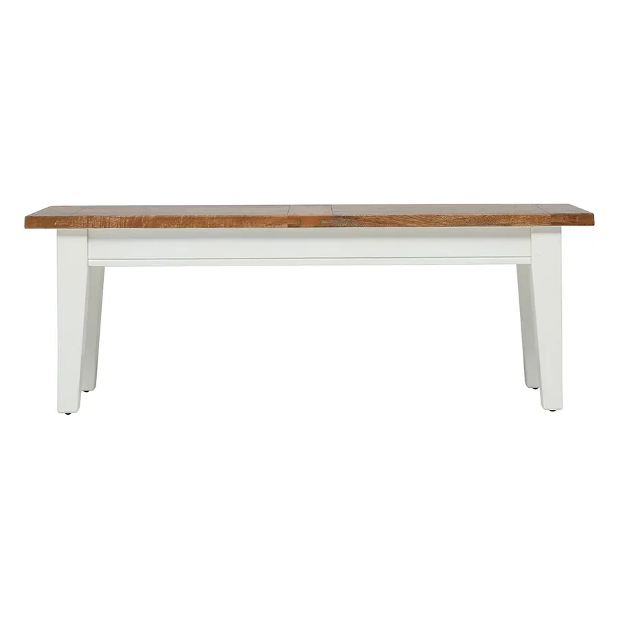 Mango Creek Bench 130cm (For 170 Dining Table) in White