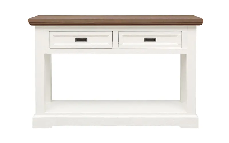Hamptons Console Table 125cm in Acacia Two Tone