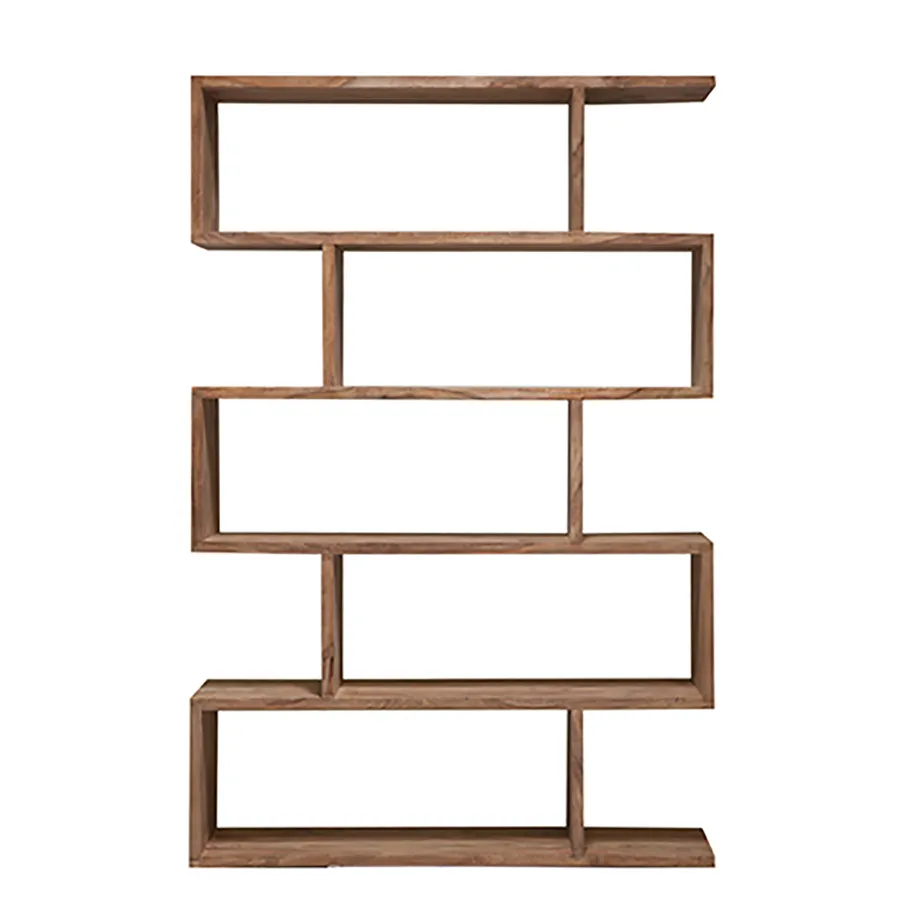 Kote Zig Zag Shelf 120 x 30 x 180cm in Rosewood