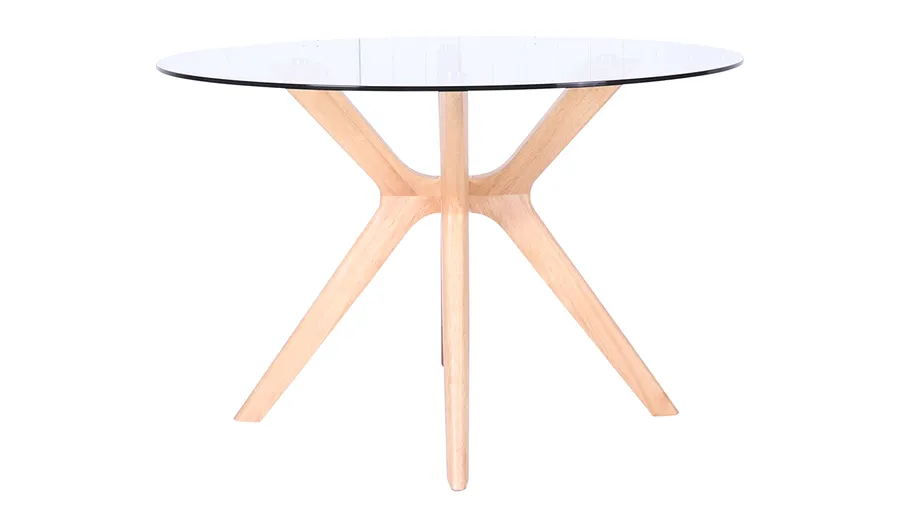 Padma Round Dining Table 120cm in Glass / Clear