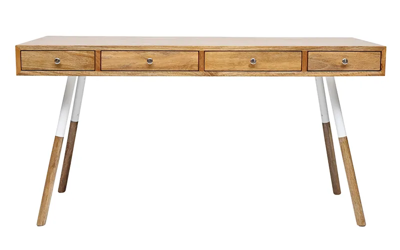 Kortina Desk in Mangwood / White Leg
