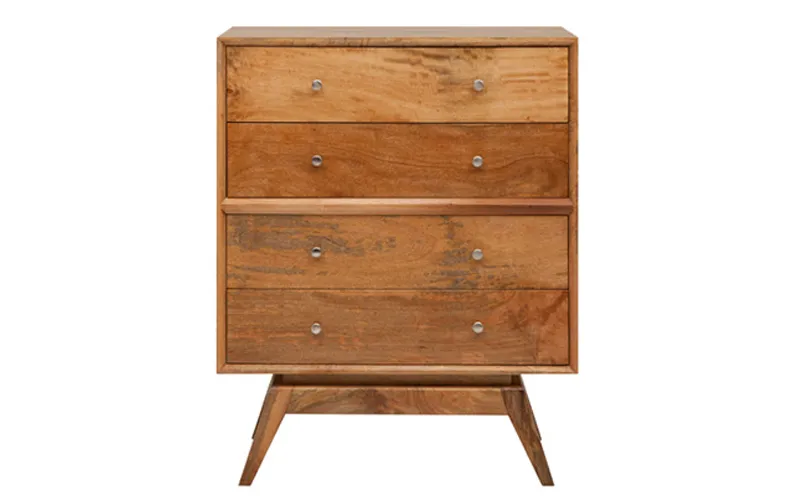 Sari 4 Drawer Buffet 80cm in Clear