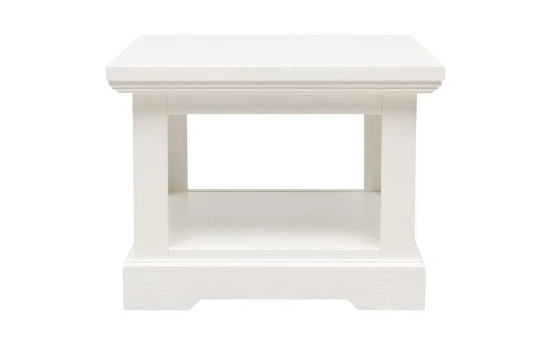 Hamptons Side Table 60cm in Acacia White