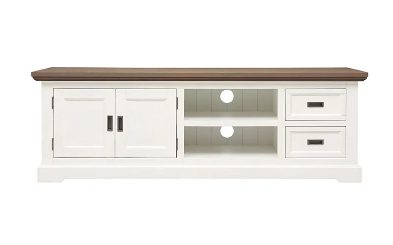 Hamptons Entertainment Unit 180cm in Acacia Two Tone