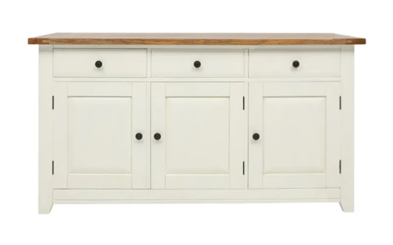 Mango Creek 3 Door Buffet 160cm in Clear / White
