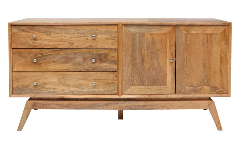 Sari 3 Drawer Buffet 162cm in Clear