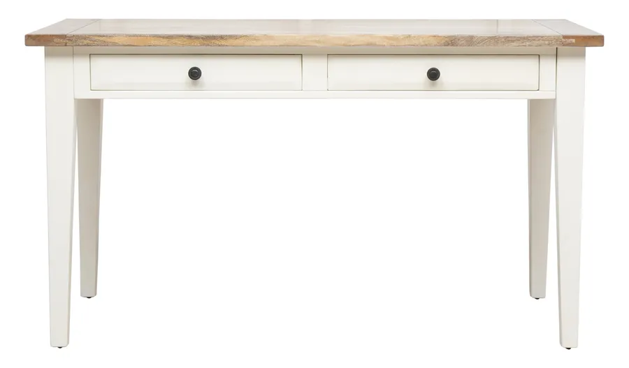 Mango Creek Desk in White / Clear