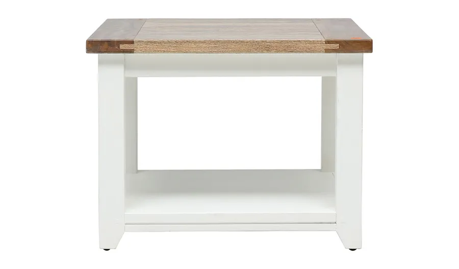 Mango Creek Side Table 60cm in Clear / White
