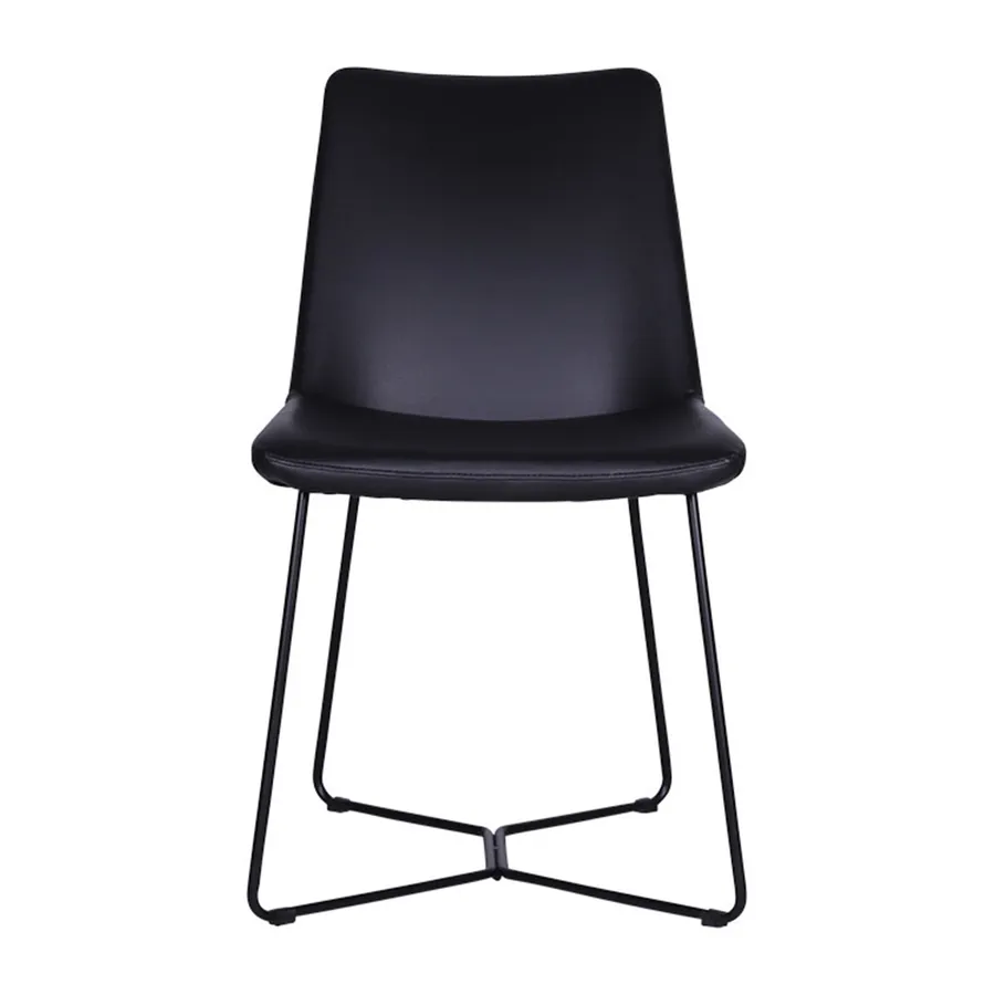 Lima Dining Chair in Black PU / Black