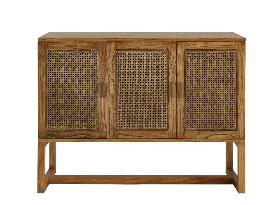 Rita 3 Door Buffet 120cm in Mindi / Rattan