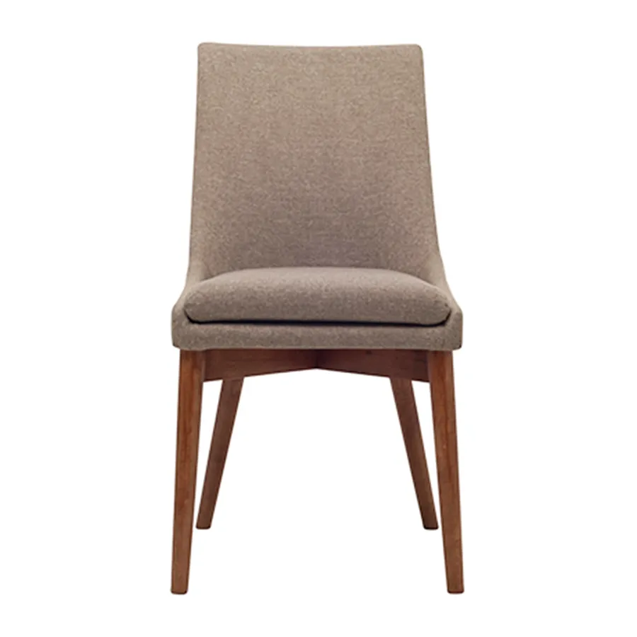 Highland Dining Chair in Brown Fabric / Stain