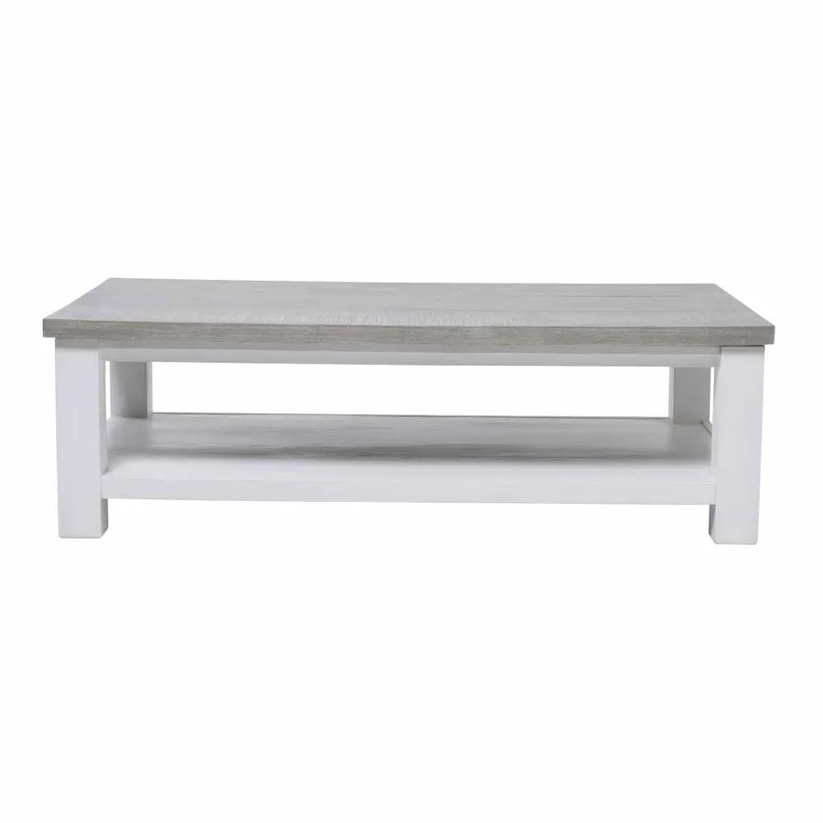 Halifax Coffee Table 130cm in Acacia Grey / White