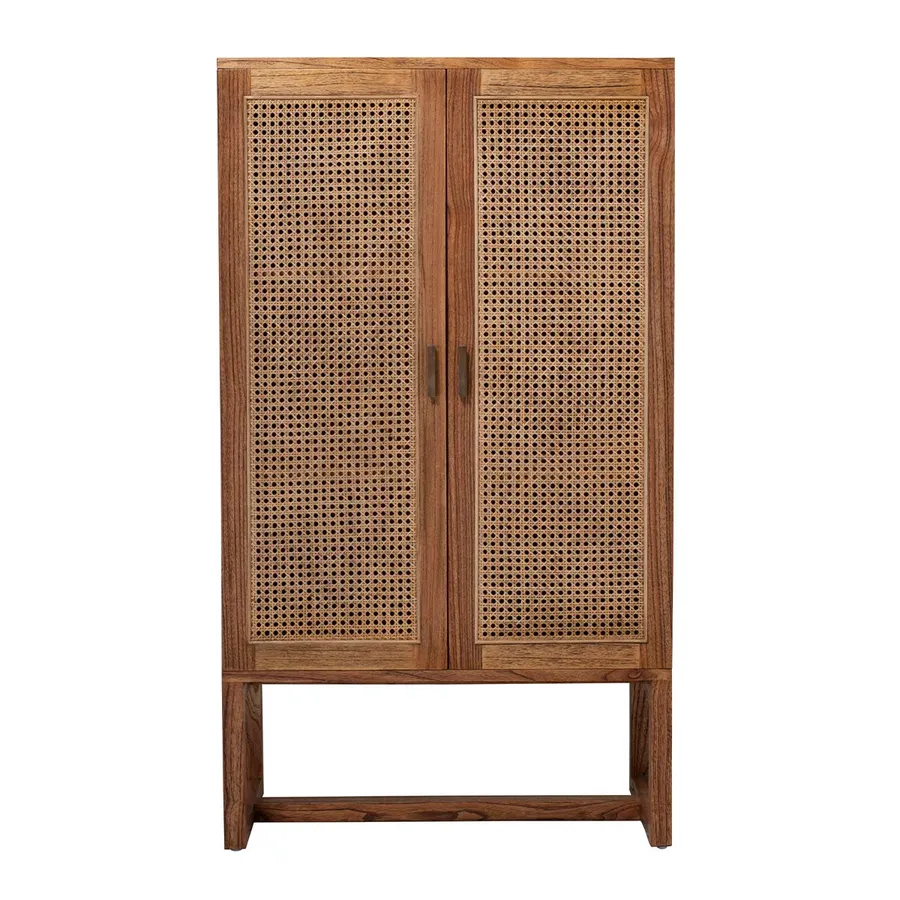 Rita Small Cabinet in Mindi / Rattan