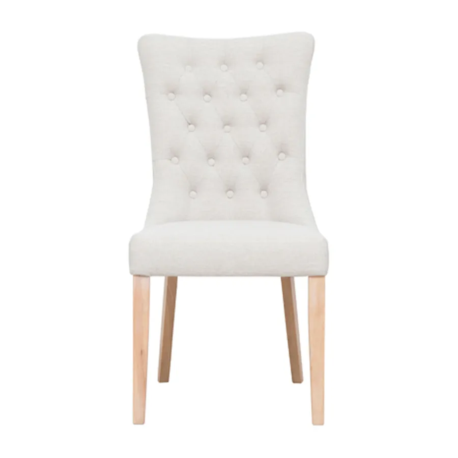 Xavier Dining Chair in Beige / Clear