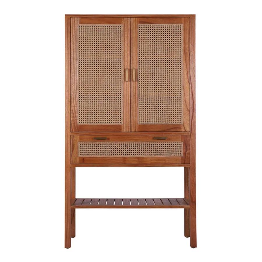Rita Storage Cabinet in Mindi / Rattan