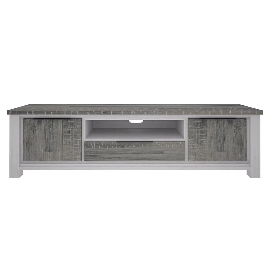 Halifax Entertainment Unit 210cm in Acacia Grey / White