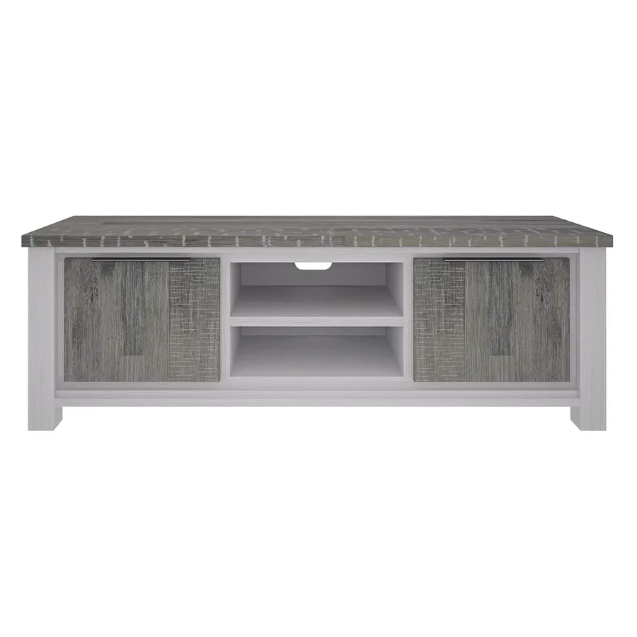 Halifax Entertainment Unit 176cm in Acacia Grey / White