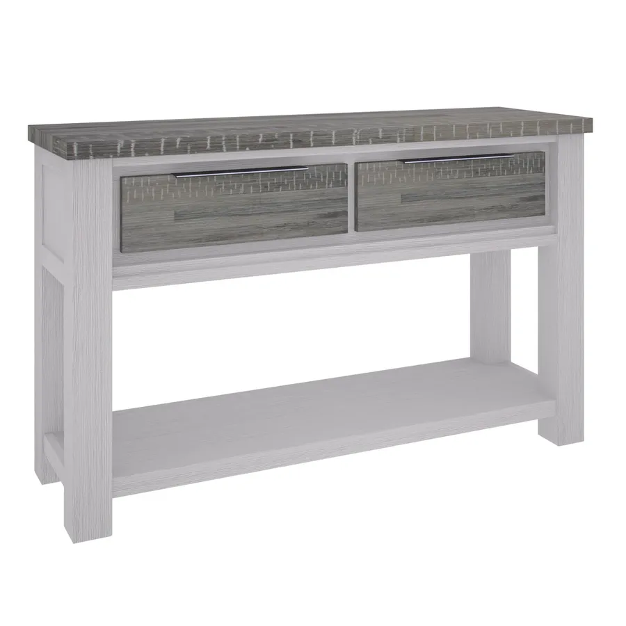 Halifax Console 130cm in Acacia Grey / White