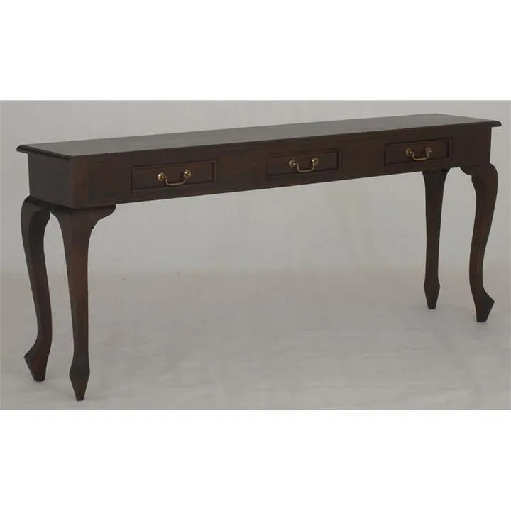 Queen Ann Mahogany Timber Sofa Table, 180cm, Mahogany