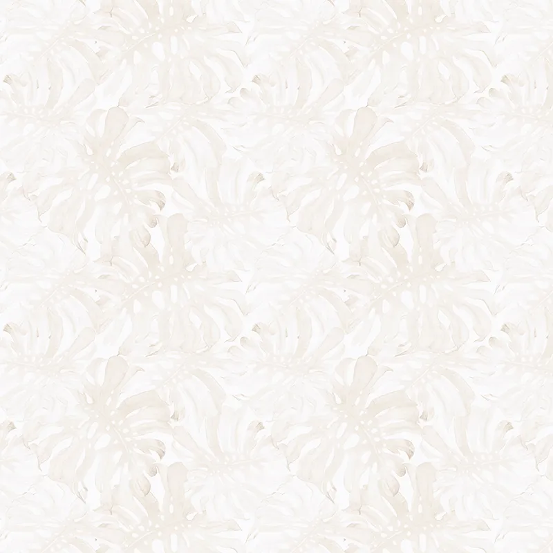 Beige Monstera Removable Wallpaper