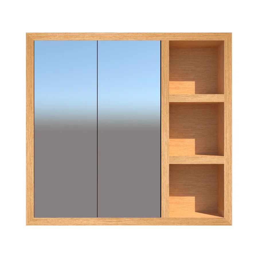 BONDI Solid Timber Shaving Mirror Cabinet with shelves