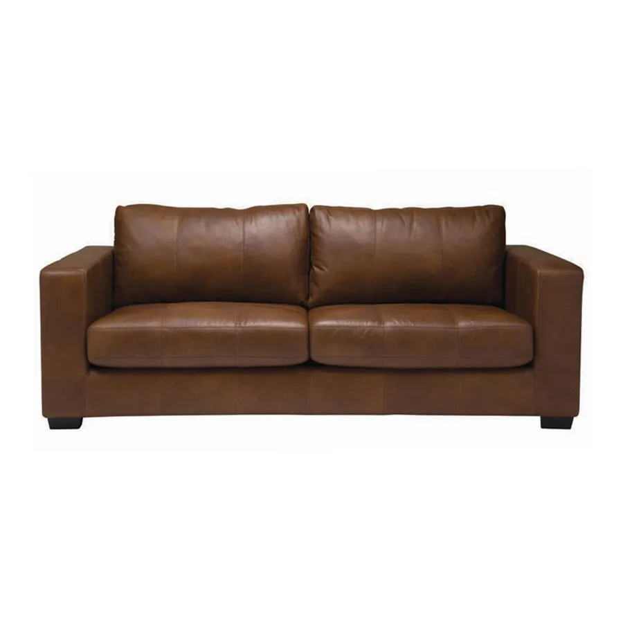 Gordon 3 Seater Sofa in Leather Natural