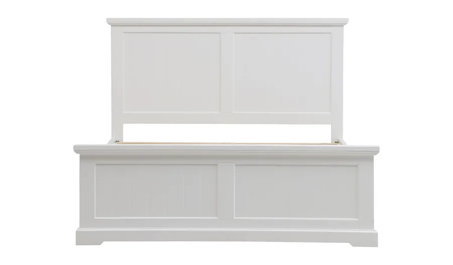 Hamptons Double Bed Frame  in Acacia White