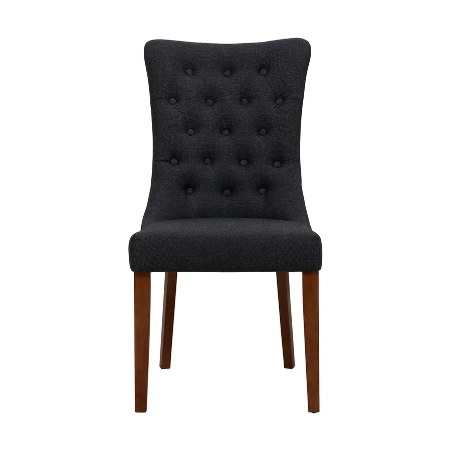 Xavier Dining Chair in Grey / Blackwood Stain
