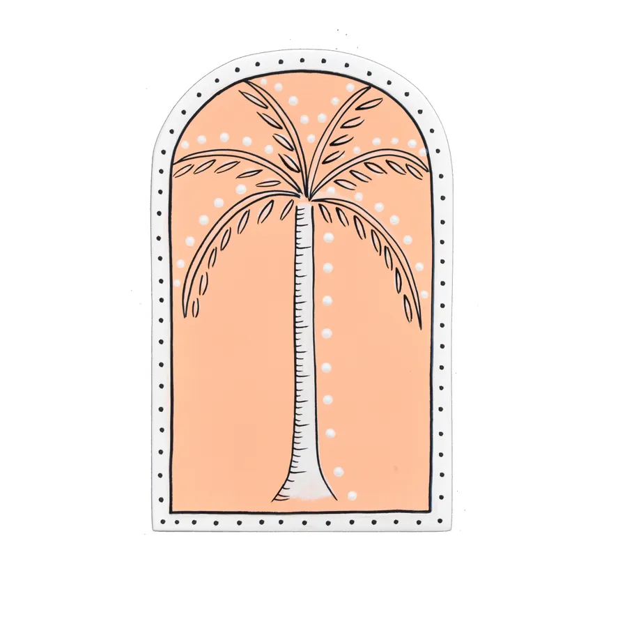 Summer Palm Tree Wall Tile - Apricot