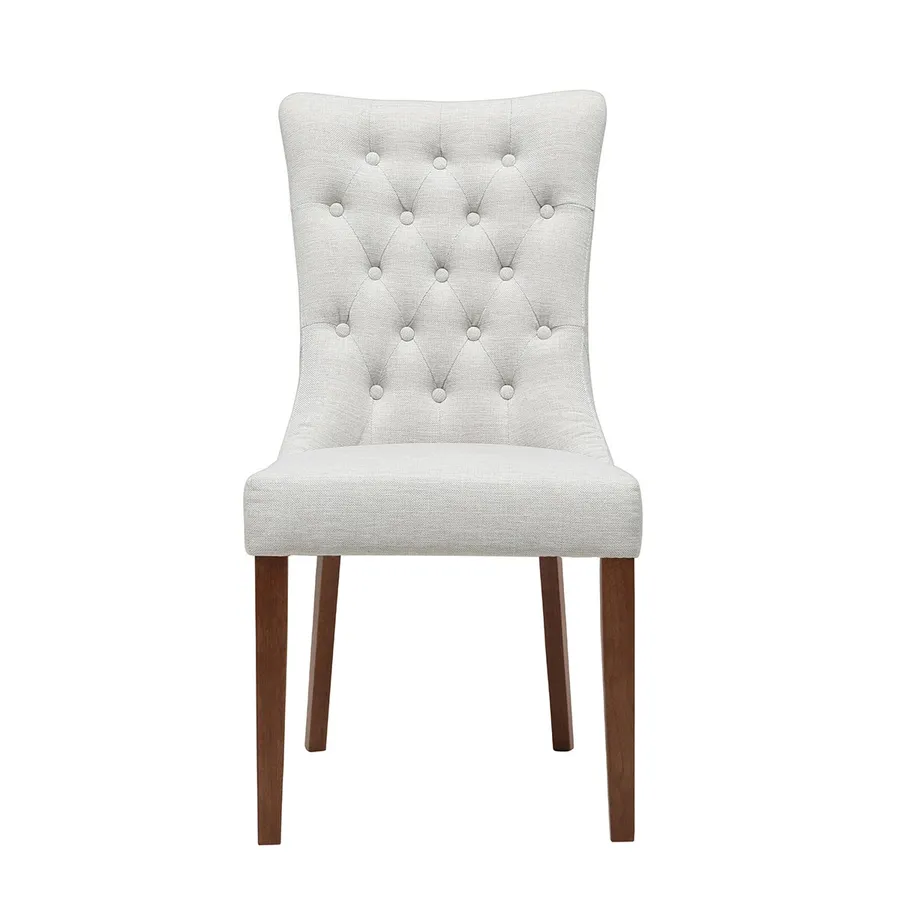 Xavier Dining Chair in Beige / Blackwood Stain