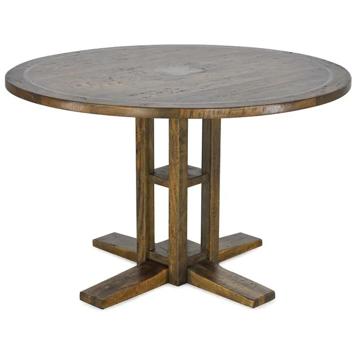 Jersey Clove Mango Wood Round Dining Table, 120cm, Dark Natural