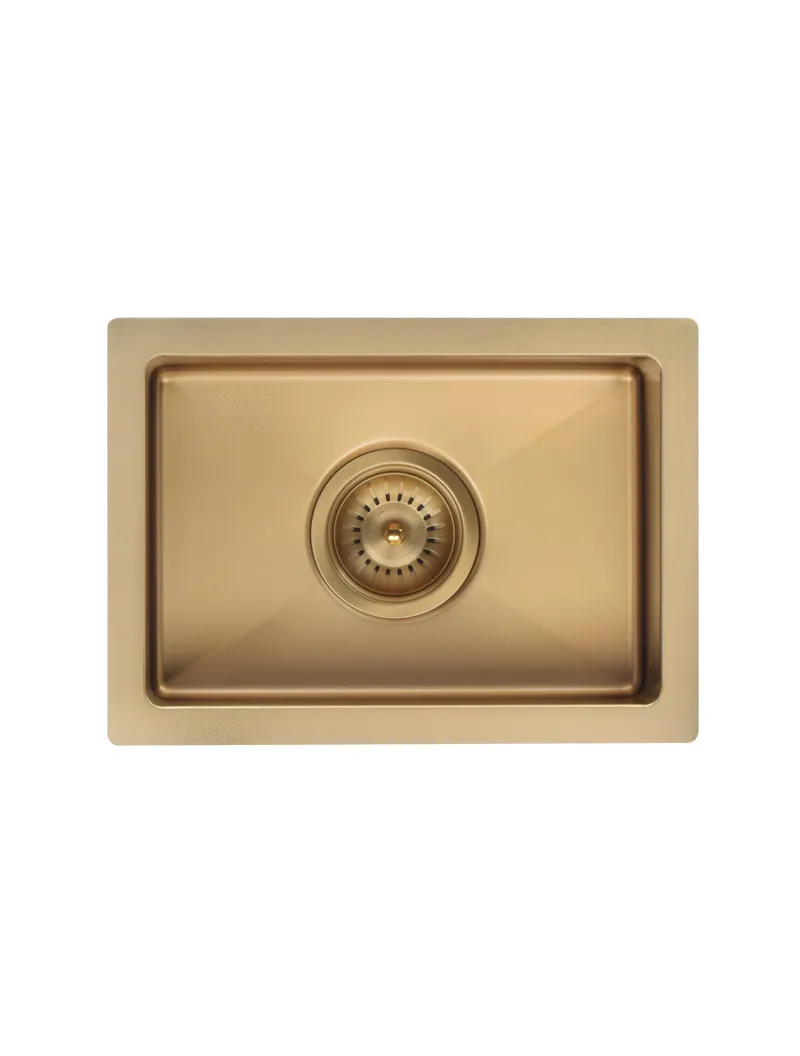 Meir | Lavello Brushed Bronze Gold Bar Sink- Single Bowl 382 X 272 by Meir