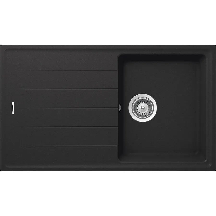 Quartz Single Bowl Sink with Drainer - Onyx
