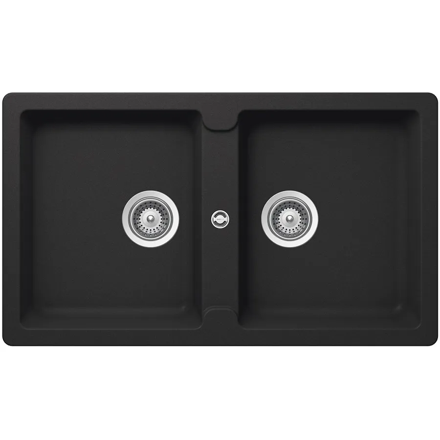 Quartz Double Bowl Sink - Onyx