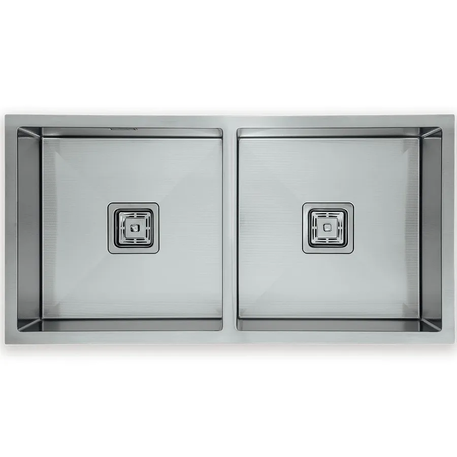 Squareline Double Sink Bowl Linen