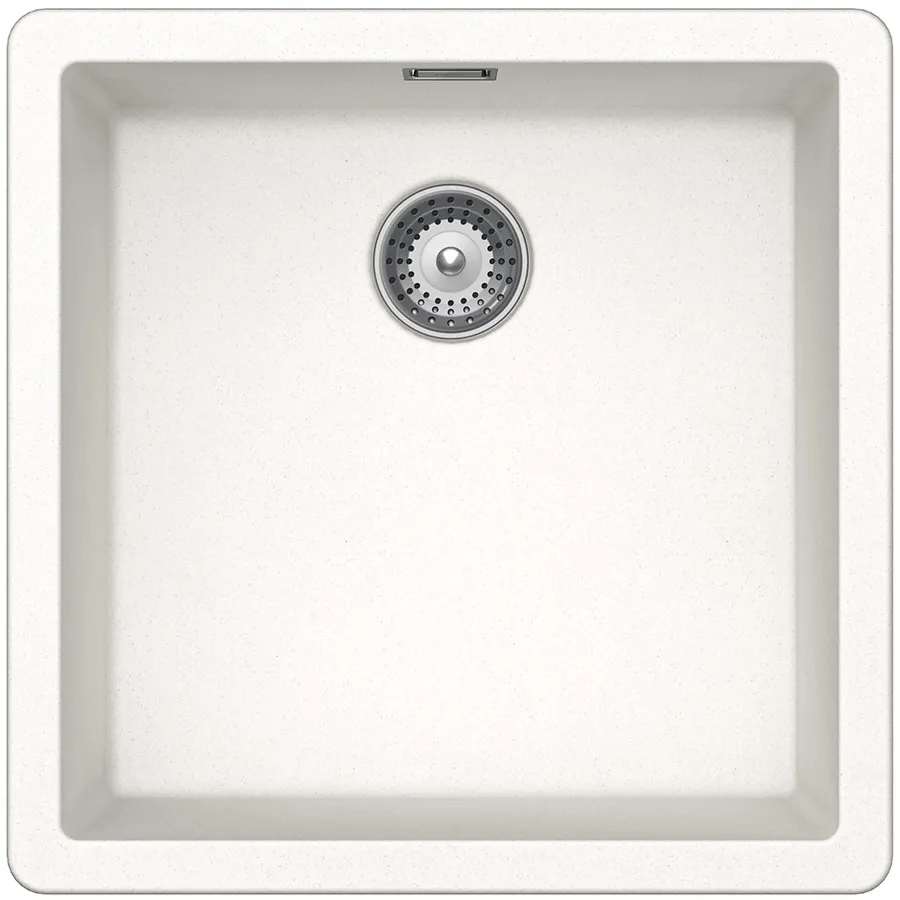 Quartz Single Bowl Sink - White